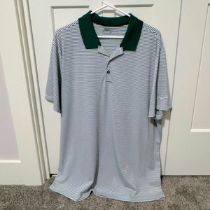 Nike Men’s Golf Polo Size XL Green & White Stripe
